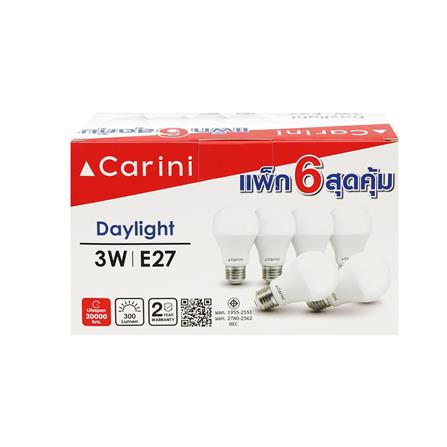 หลอด LED CARINI A45 ECOLIFE 3 วัตต์ DAYLIGHT E27 (แพ็ก 6 ชิ้น)_2