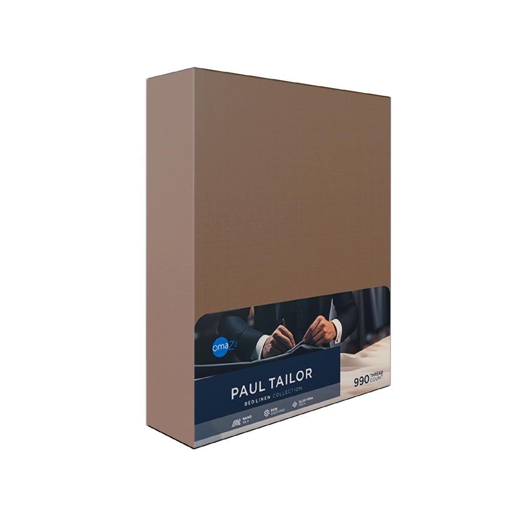 ชุดผ้าปูที่นอน 6 ฟุต (ชุด 3 ชิ้น) OMAZZ PAUL TAILOR ESPRESSO