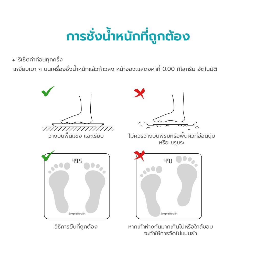 เครื่องชั่งน้ำหนัก SIMPLE HEALTH SHBL331UW สีขาว