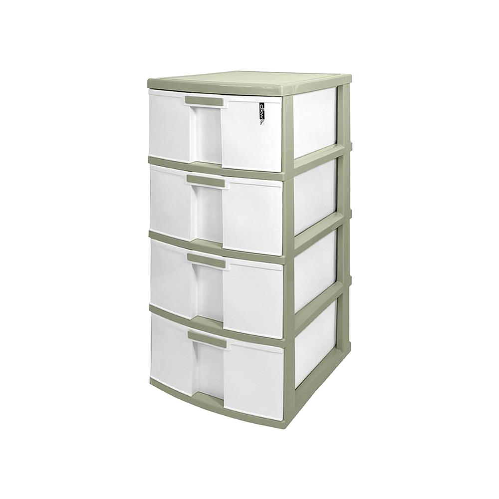 ตู้ลิ้นชัก 4 ชั้น DKW YUNO 84.5x39.5x44.4 ซม. สีขาว/เทา