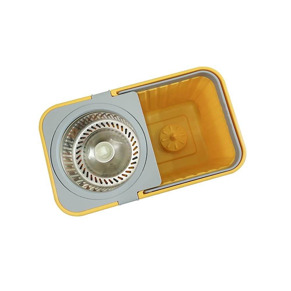 ชุดถังปั่นสเตนเลสพลาสติกพร้อมไม้ม็อบ ACCO สีเหลือง