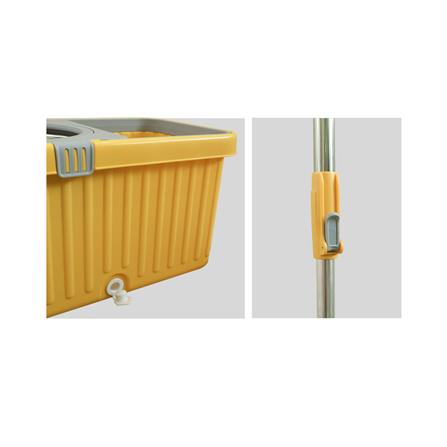 ชุดถังปั่นสเตนเลสพลาสติกพร้อมไม้ม็อบ ACCO สีเหลือง_4