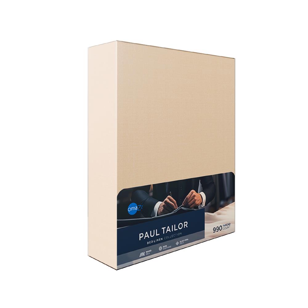 ชุดผ้าปูที่นอน 5 ฟุต (ชุด 3 ชิ้น) OMAZZ PAUL TAILOR CHAMPAGNE