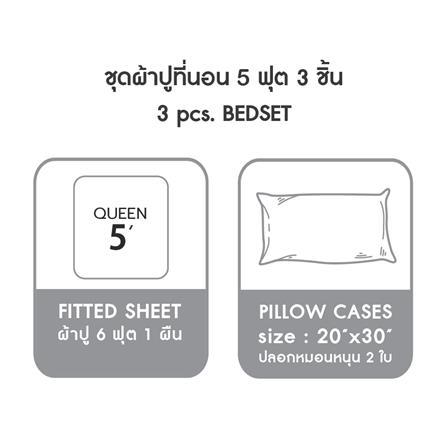 ชุดผ้าปูที่นอน 5 ฟุต (ชุด 3 ชิ้น) OMAZZ PAUL TAILOR CHAMPAGNE_7