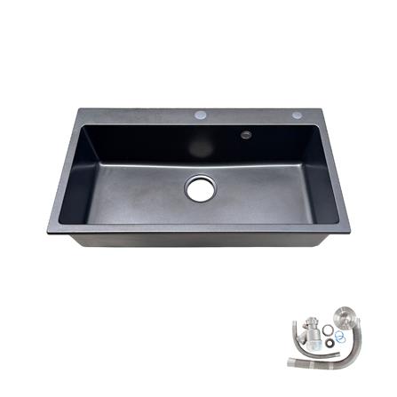 ซิงค์ฝัง 1 หลุม S-FLO NL0102 G8245DB สีดำ_0