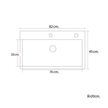 ซิงค์ฝัง 1 หลุม S-FLO NL0102 G8245DB สีดำ_4