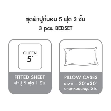 ชุดผ้าปูที่นอน 5 ฟุต (ชุด 3 ชิ้น) OMAZZ PAUL TAILOR PACIFIC BLUE_6