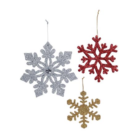 ของตกแต่ง SIAMXMAS SNOW FLAKE หลากสี (แพ็ก 3 ชิ้น)_0