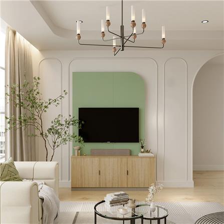 ชุดตู้วางทีวี SB BUILT IN 19240336 150 ซม. สีเขียว/โอ๊ค_2