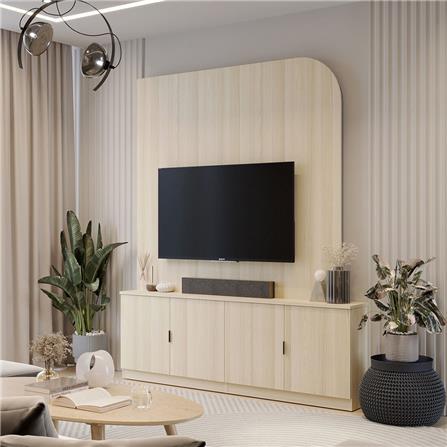 ชุดวางทีวีพร้อมโซฟา SB BUILT IN 19240337 180 ซม. สีแคนยอนโอ๊ค_4