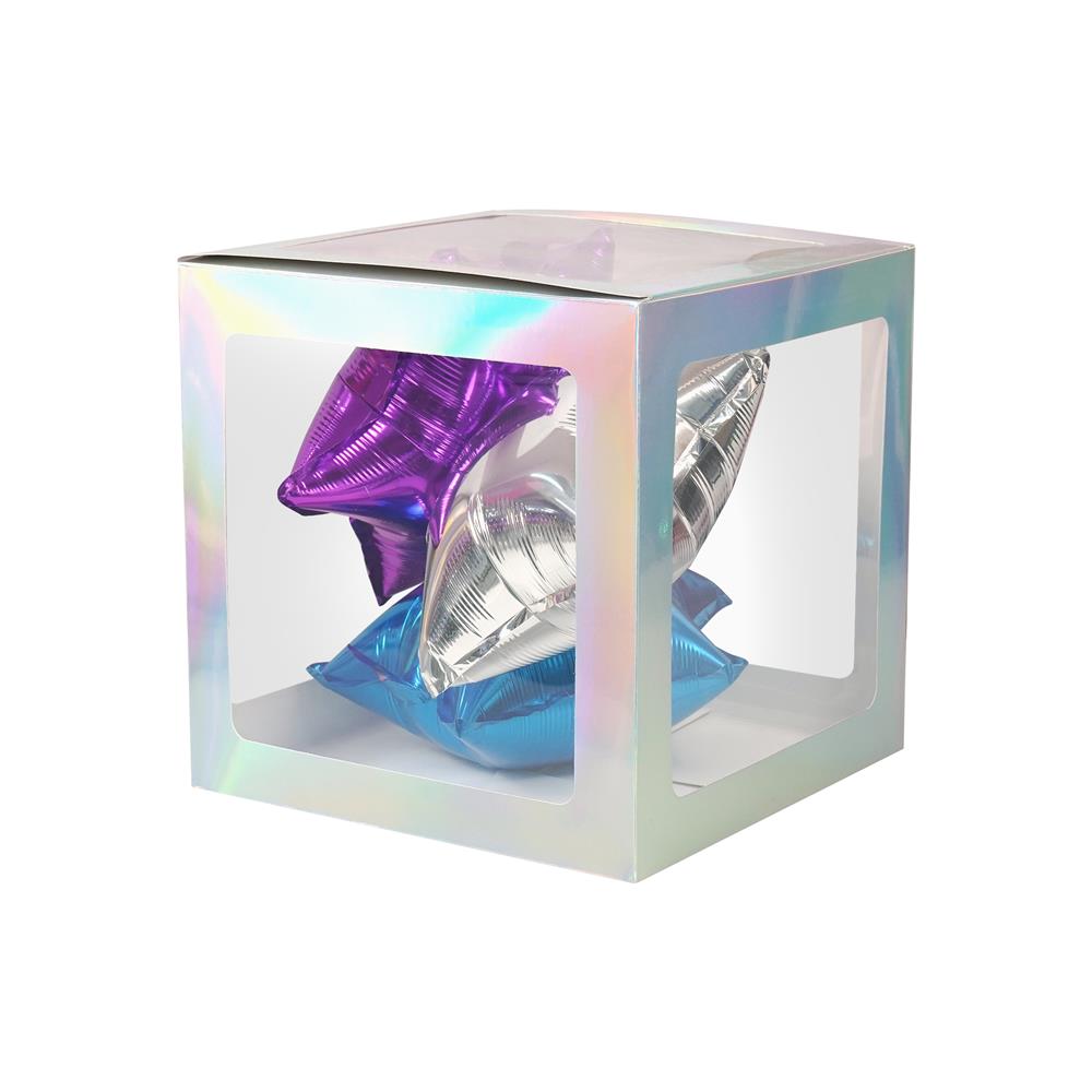 อุปกรณ์ตกแต่ง กล่องของขวัญ SNAZZ สีเงิน/ฟ้า/ม่วง