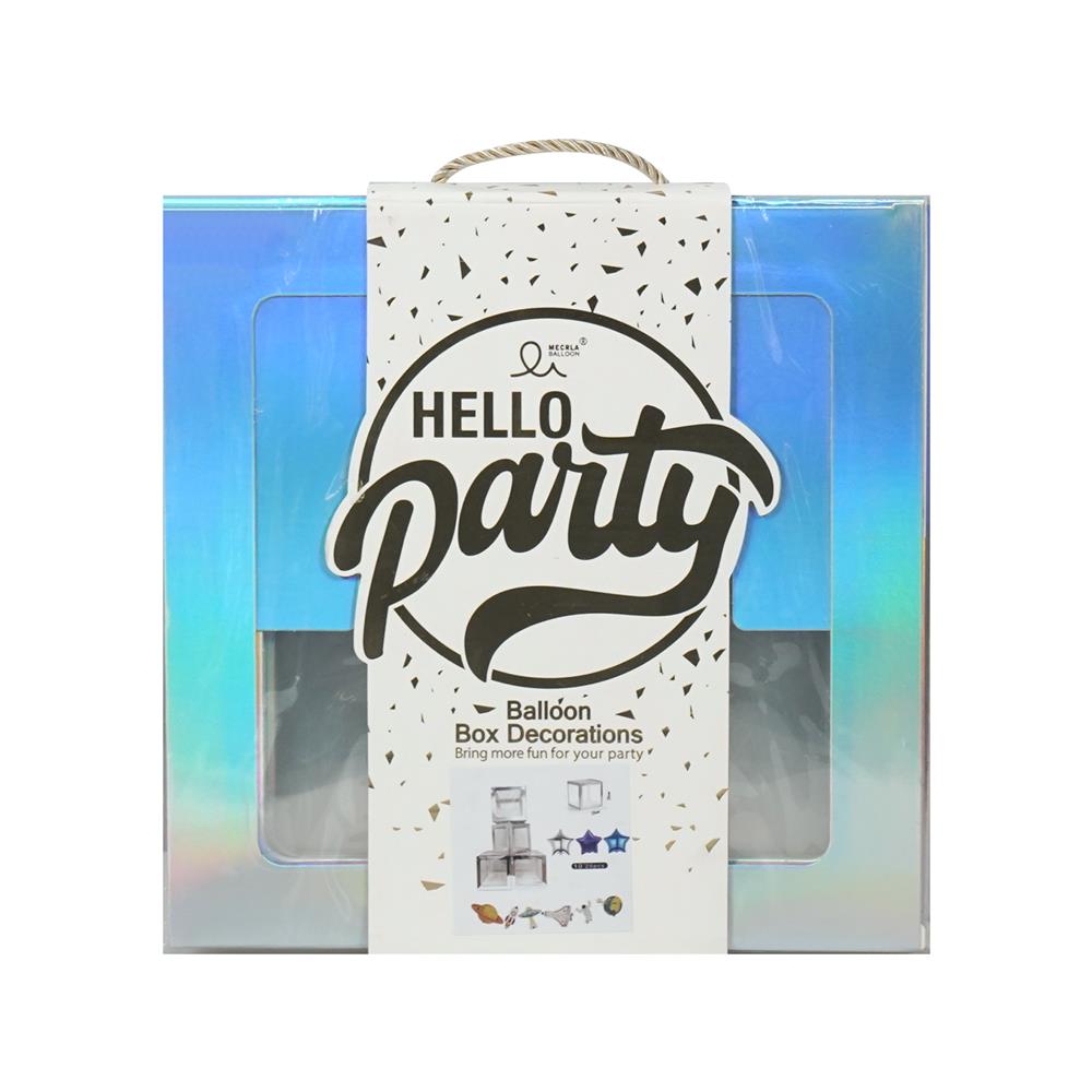 อุปกรณ์ตกแต่ง กล่องของขวัญ SNAZZ สีเงิน/ฟ้า/ม่วง