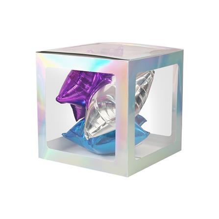 อุปกรณ์ตกแต่ง กล่องของขวัญ SNAZZ สีเงิน/ฟ้า/ม่วง_1