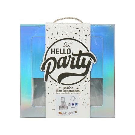 อุปกรณ์ตกแต่ง กล่องของขวัญ SNAZZ สีเงิน/ฟ้า/ม่วง_3