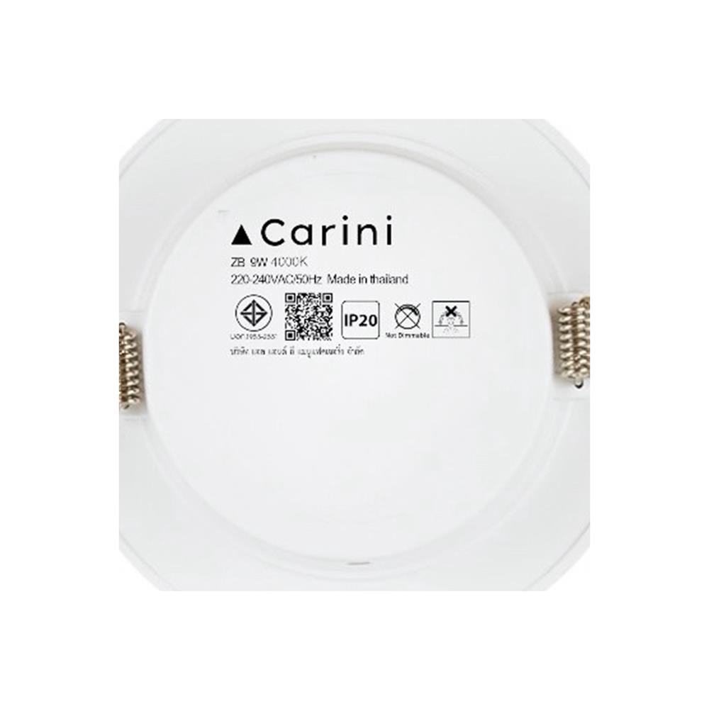 ดาวน์ไลท์ LED CARINI ZB 3.7 นิ้ว 9 วัตต์ COOL WHITE สีขาว
