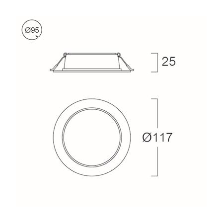 ดาวน์ไลท์ LED CARINI ZB 3.7 นิ้ว 9 วัตต์ COOL WHITE สีขาว_6