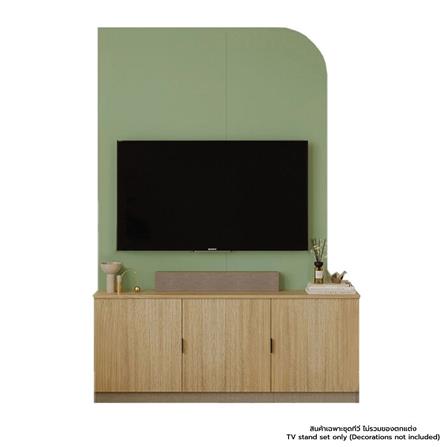 ชุดตู้วางทีวีพร้อมโซฟา SB BUILT IN 19240336 150 ซม. สีเขียว/โอ๊ค_1
