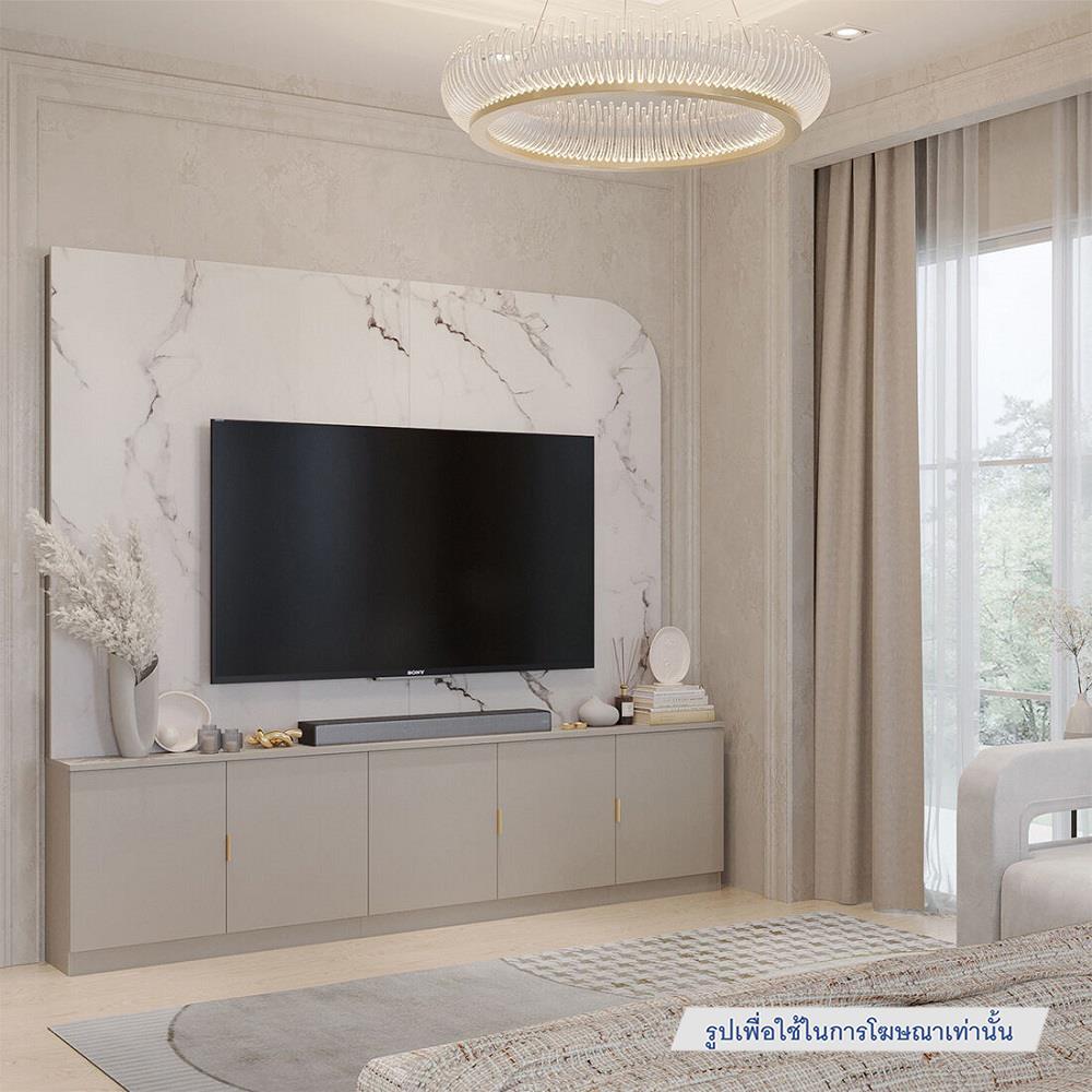 ชุดตู้วางทีวีพร้อมโซฟา SB BUILT IN 19240338 240 ซม. สี PASTELA CREAM