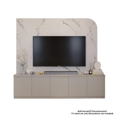 ชุดตู้วางทีวีพร้อมโซฟา SB BUILT IN 19240338 240 ซม. สี PASTELA CREAM_1