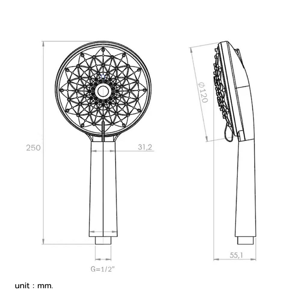 ฝักบัวสายอ่อน 5 ระดับ DONMARK GL-3720