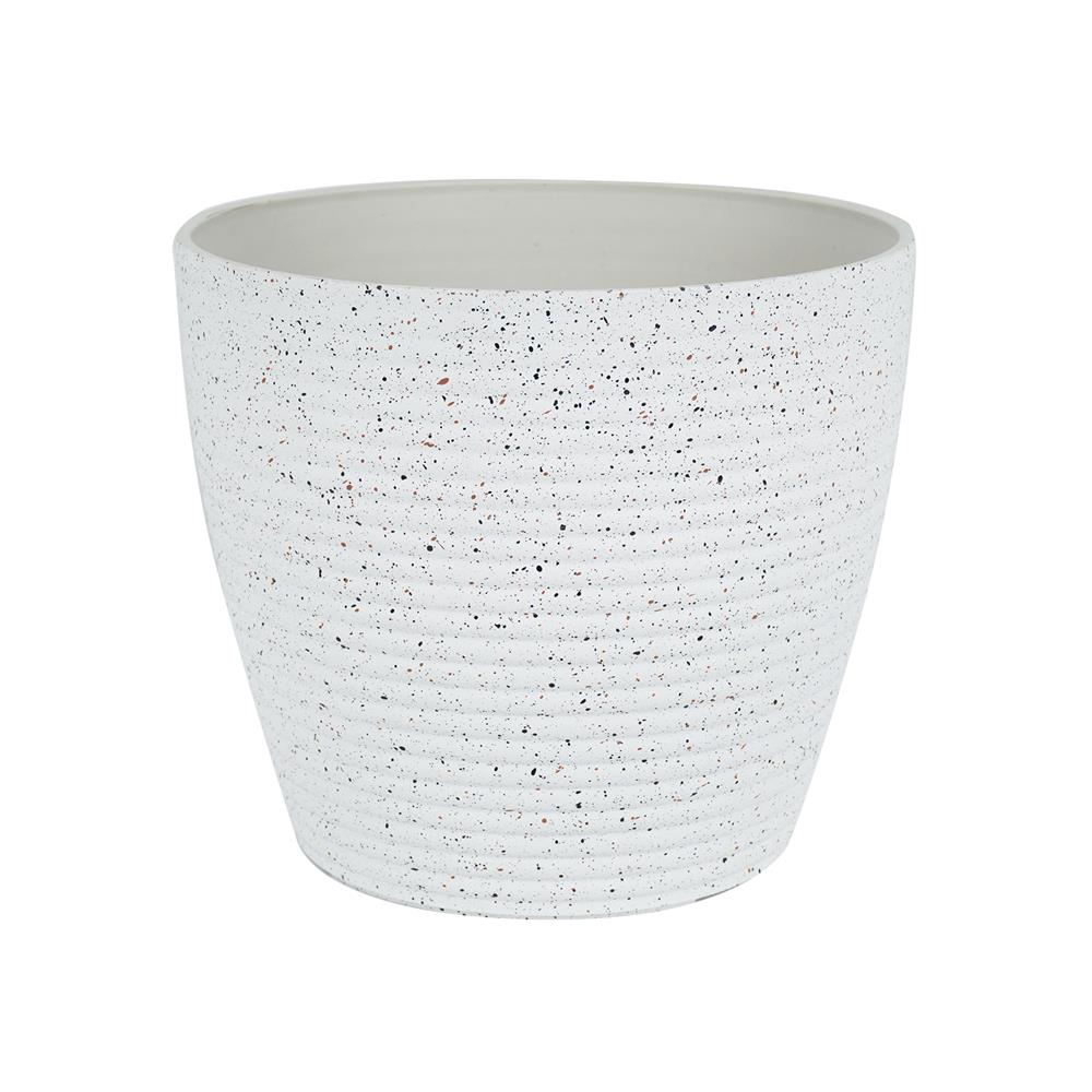 กระถางพลาสติก SPRING MORE 21 ซม. สีขาว