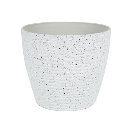 กระถางพลาสติก SPRING MORE 21 ซม. สีขาว_0