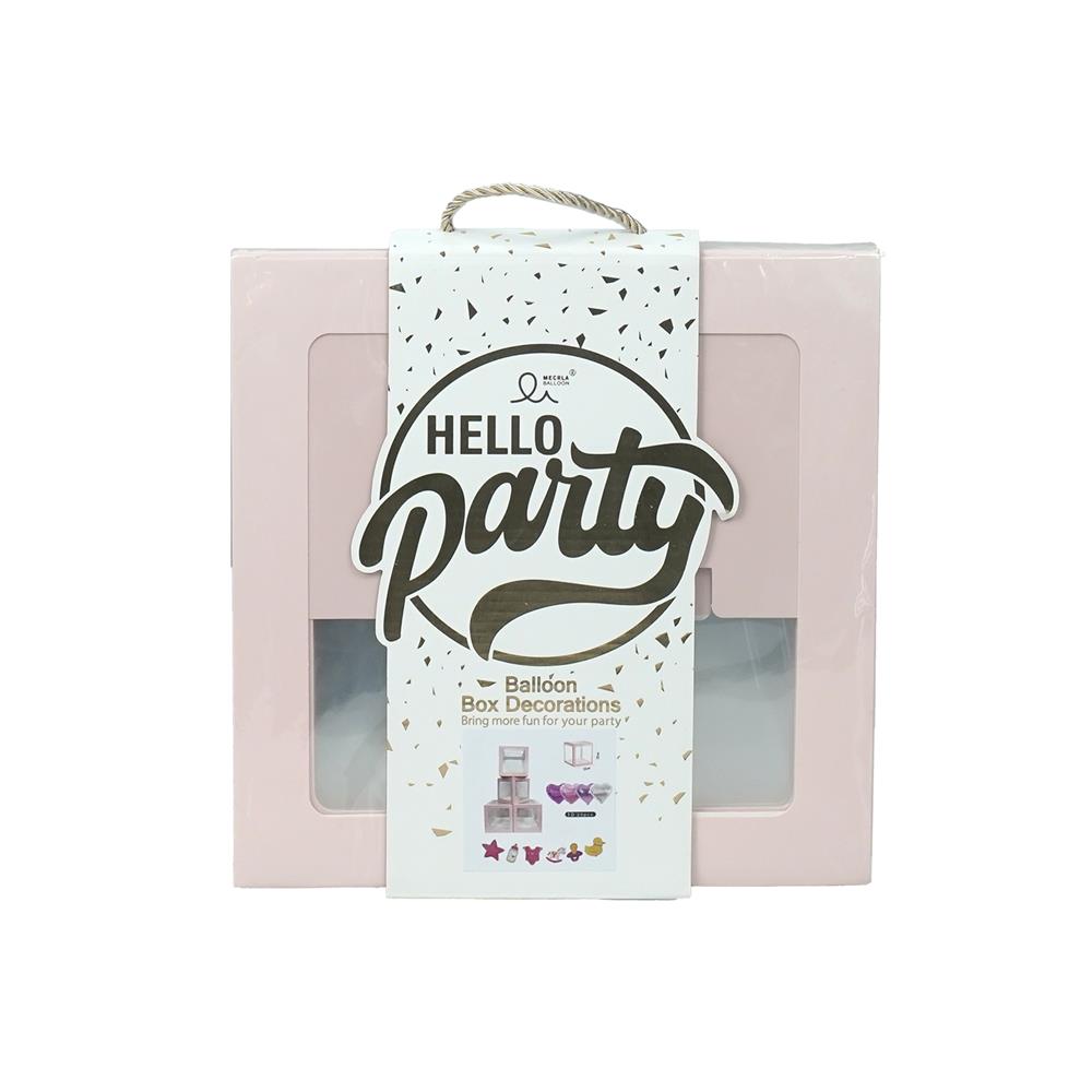 อุปกรณ์ตกแต่ง กล่องของขวัญ SNAZZ สีชมพู/ม่วง/ขาว