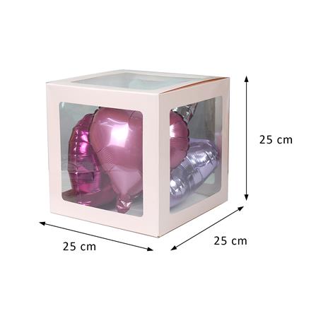 อุปกรณ์ตกแต่ง กล่องของขวัญ SNAZZ สีชมพู/ม่วง/ขาว_4