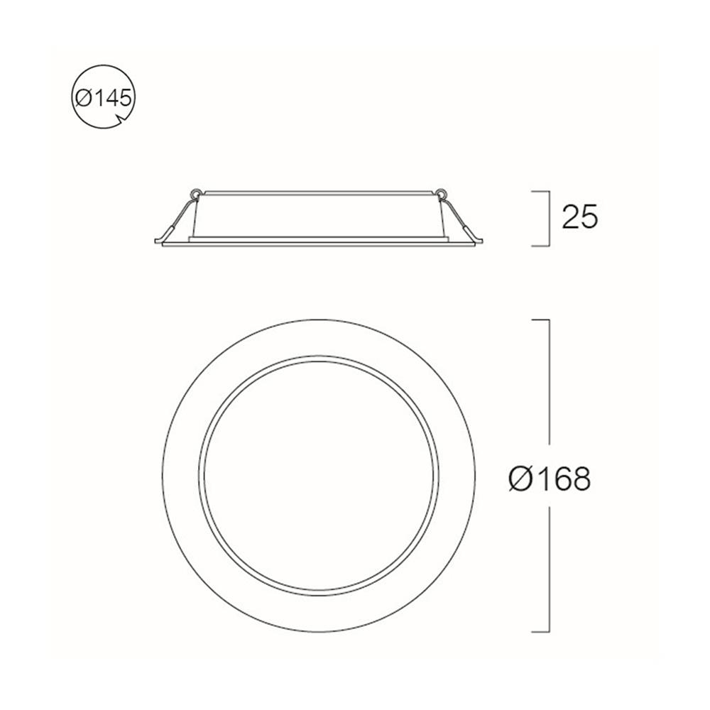 ดาวน์ไลท์ LED CARINI ZB 5.7 นิ้ว 15 วัตต์ COOL WHITE สีขาว