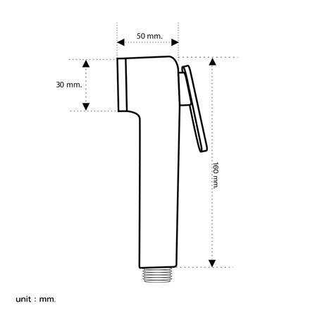 สายฉีดชำระครบชุด DONMARK GL-4705 สีโครม_3
