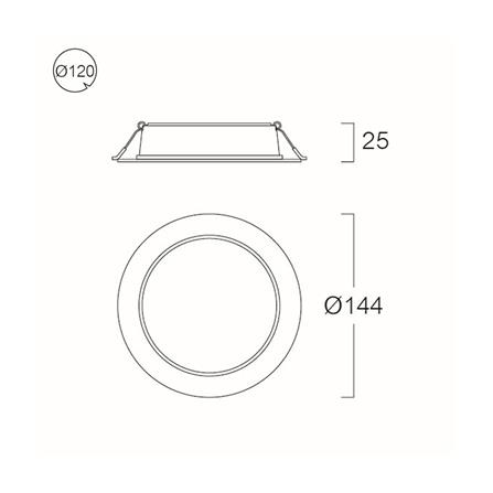 ดาวน์ไลท์ LED CARINI ZB 4.7 นิ้ว 12 วัตต์ DAYLIGHT สีขาว_5