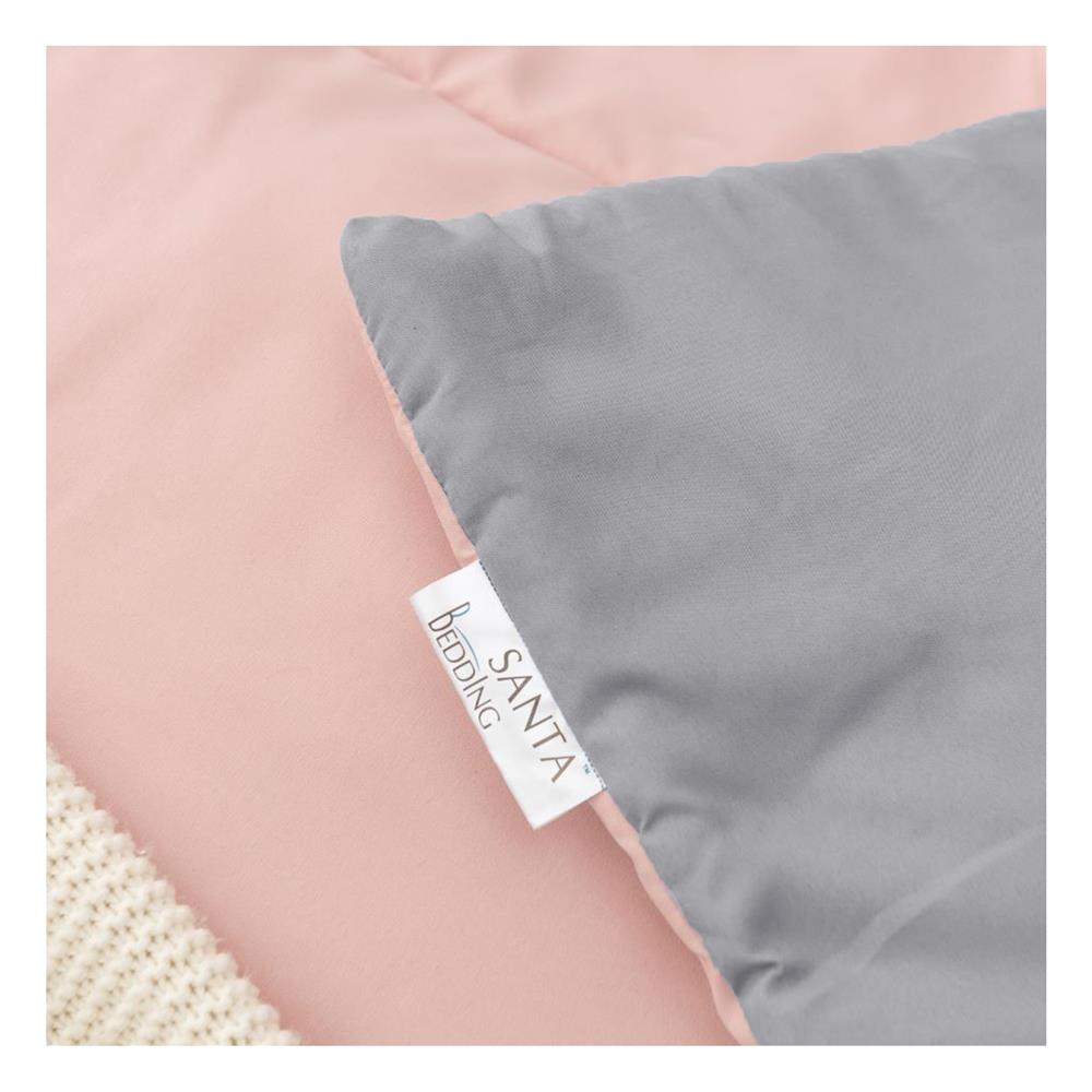 ผ้านวม SANTA BEDDING 100x90 นิ้ว สี PINK/GREY
