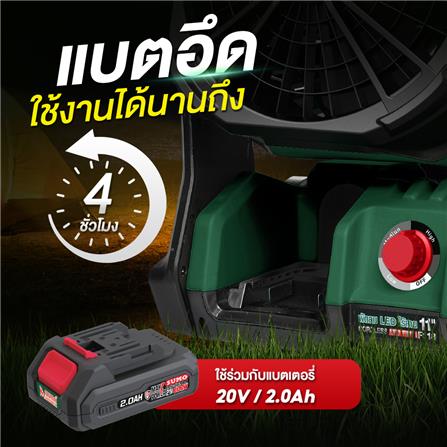 ชุดพัดลมไร้สาย 8 นิ้ว (พร้อมแบตเตอรี่และแท่นชาร์จ) SUMO F118_8