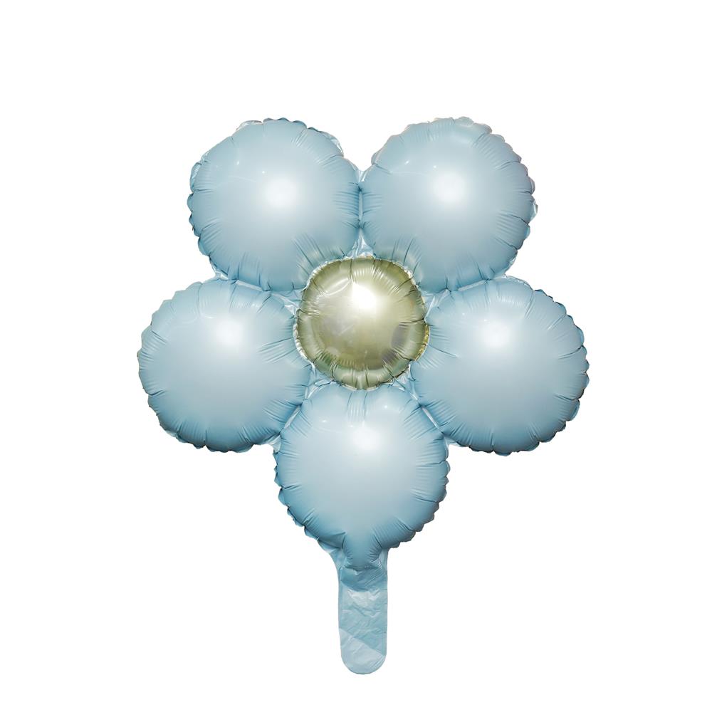 ลูกโป่งฟอยล์ ดอกไม้ตกแต่ง SNAZZ 17 นิ้ว สีฟ้า
