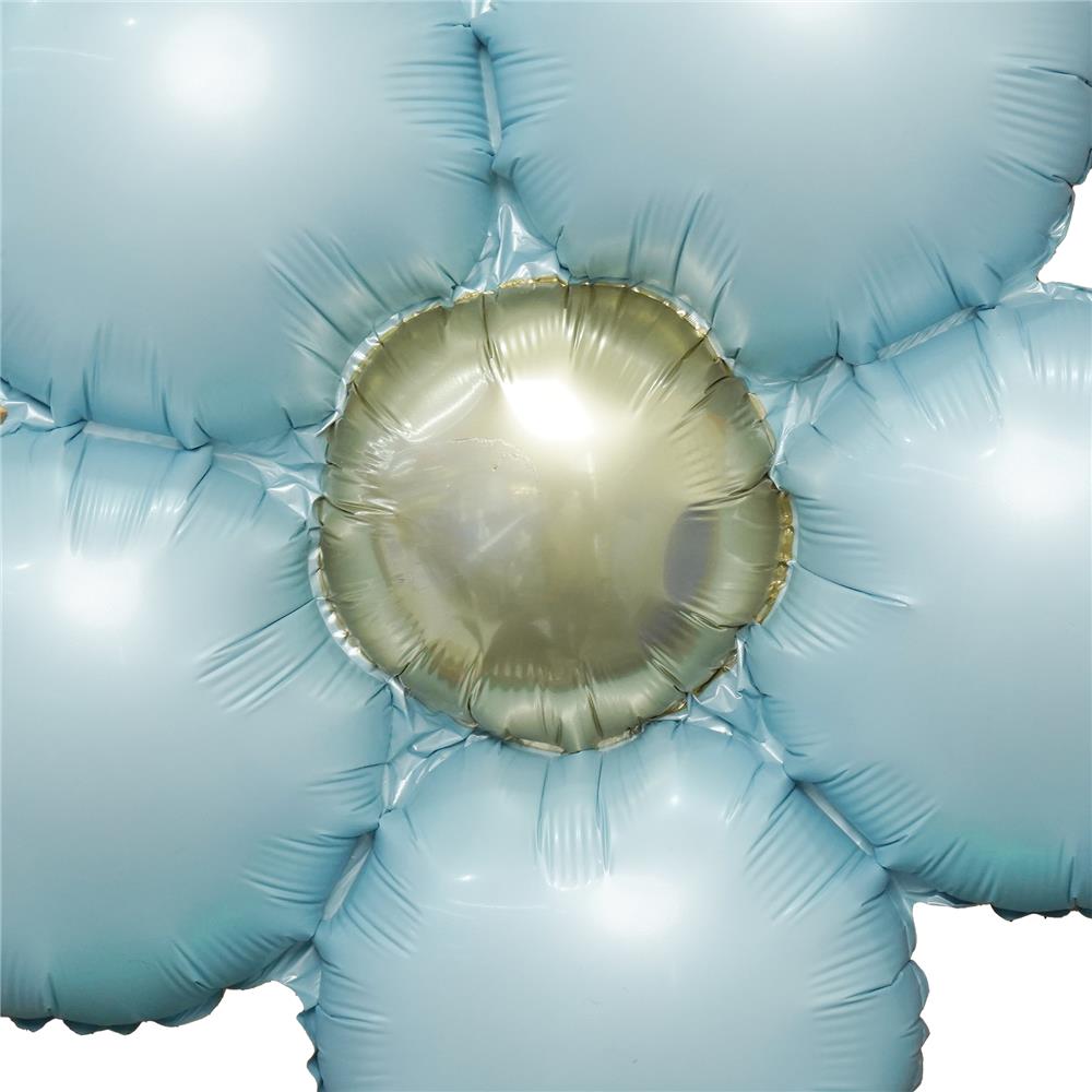 ลูกโป่งฟอยล์ ดอกไม้ตกแต่ง SNAZZ 17 นิ้ว สีฟ้า