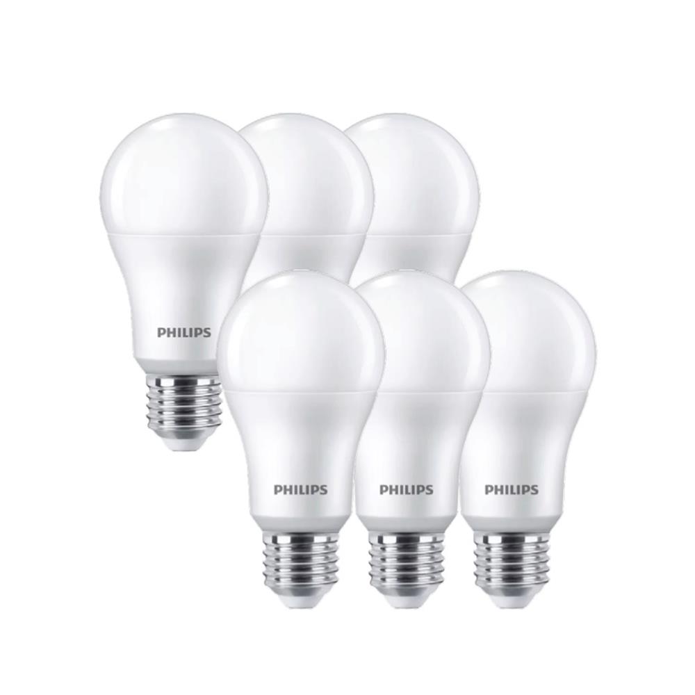 หลอด LED PHILIPS A60 15 วัตต์ DAYLIGHT E27 (แพ็ก 6 ชิ้น)