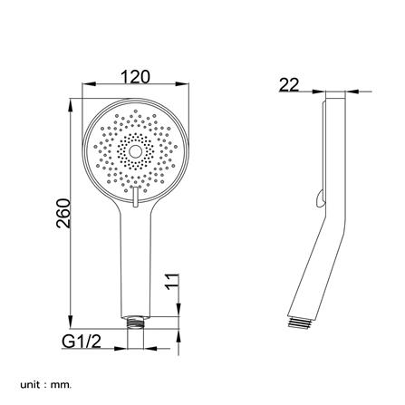 หัวฝักบัวสายอ่อน 3 ระดับ DONMARK GL-3724_4