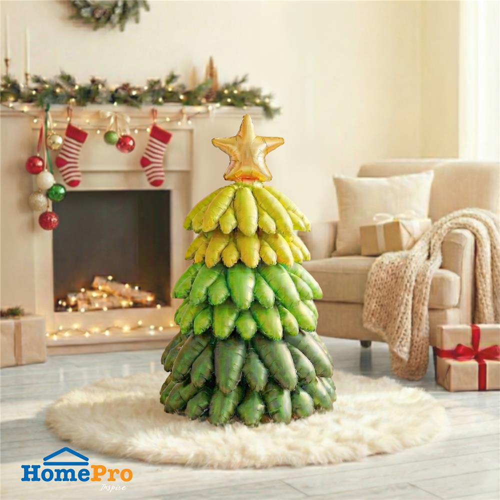 ลูกโป่งฟอยล์ต้นคริสต์มาส SNAZZ 36 นิ้ว สีเขียว