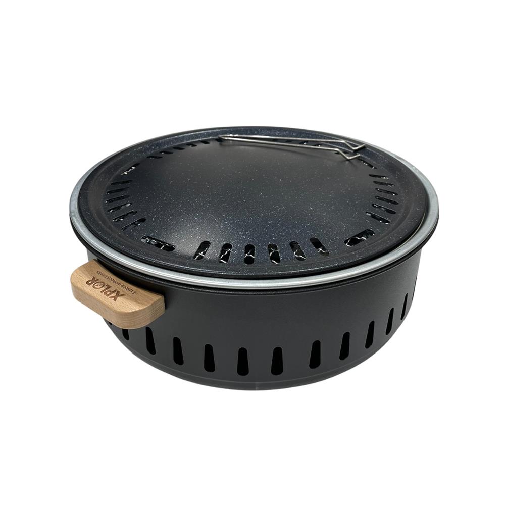 เตาถ่านบาร์บีคิวตั้งโต๊ะ ทรงกลม SPRING XPLOR สีดำ