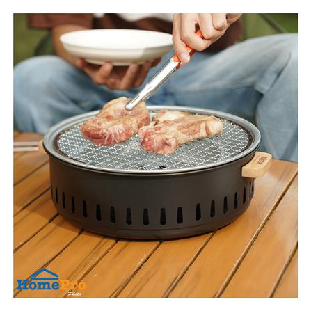 เตาถ่านบาร์บีคิวตั้งโต๊ะ ทรงกลม SPRING XPLOR สีดำ_4