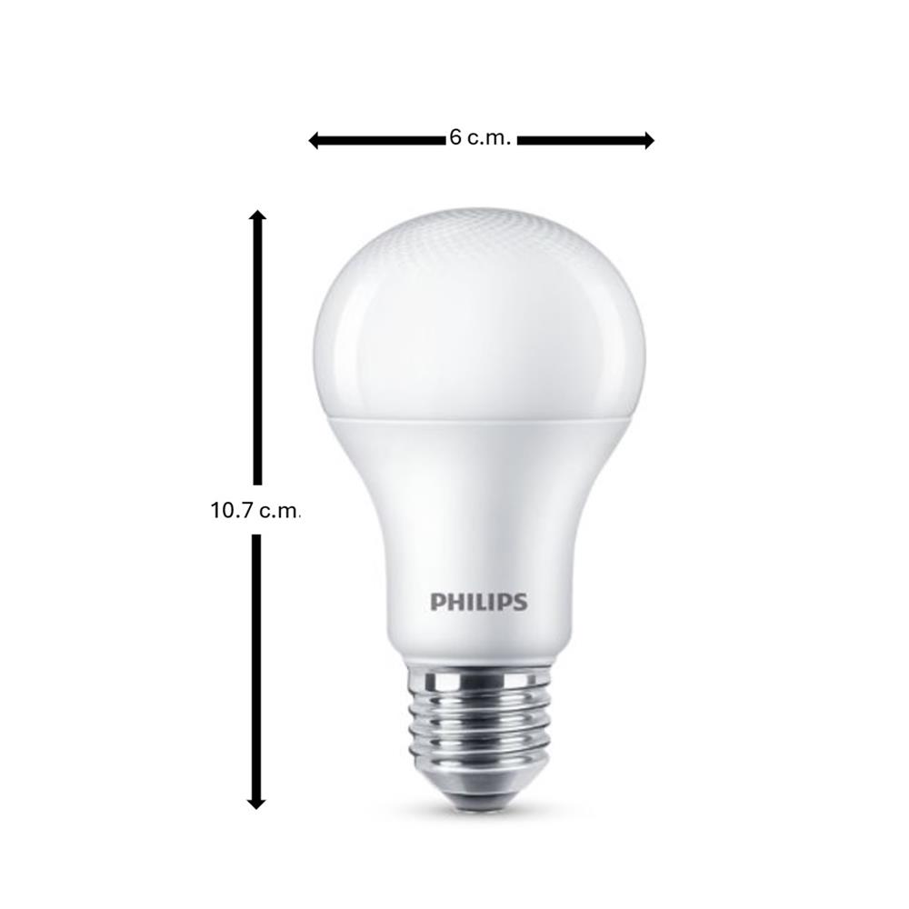 หลอด LED PHILIPS A60 12 วัตต์ COOL WHITE E27 (แพ็ก 4 ชิ้น)