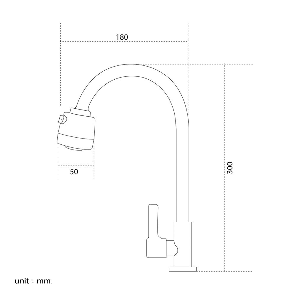 ก๊อกซิงค์เดี่ยวเคาน์เตอร์ DONMARK GL-1450