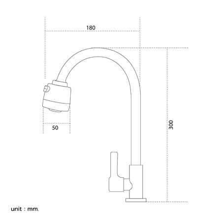 ก๊อกซิงค์เดี่ยวเคาน์เตอร์ DONMARK GL-1450_3
