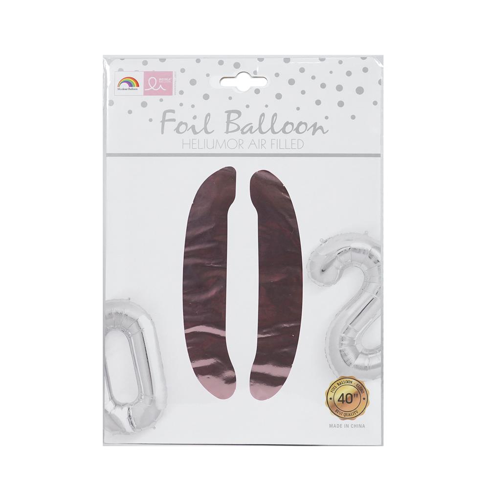 ลูกโป่งฟอยล์ตกแต่ง SNAZZ เลข 0 40 นิ้ว สีชมพู