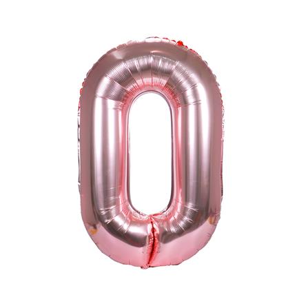 ลูกโป่งฟอยล์ตกแต่ง SNAZZ เลข 0 40 นิ้ว สีชมพู_0