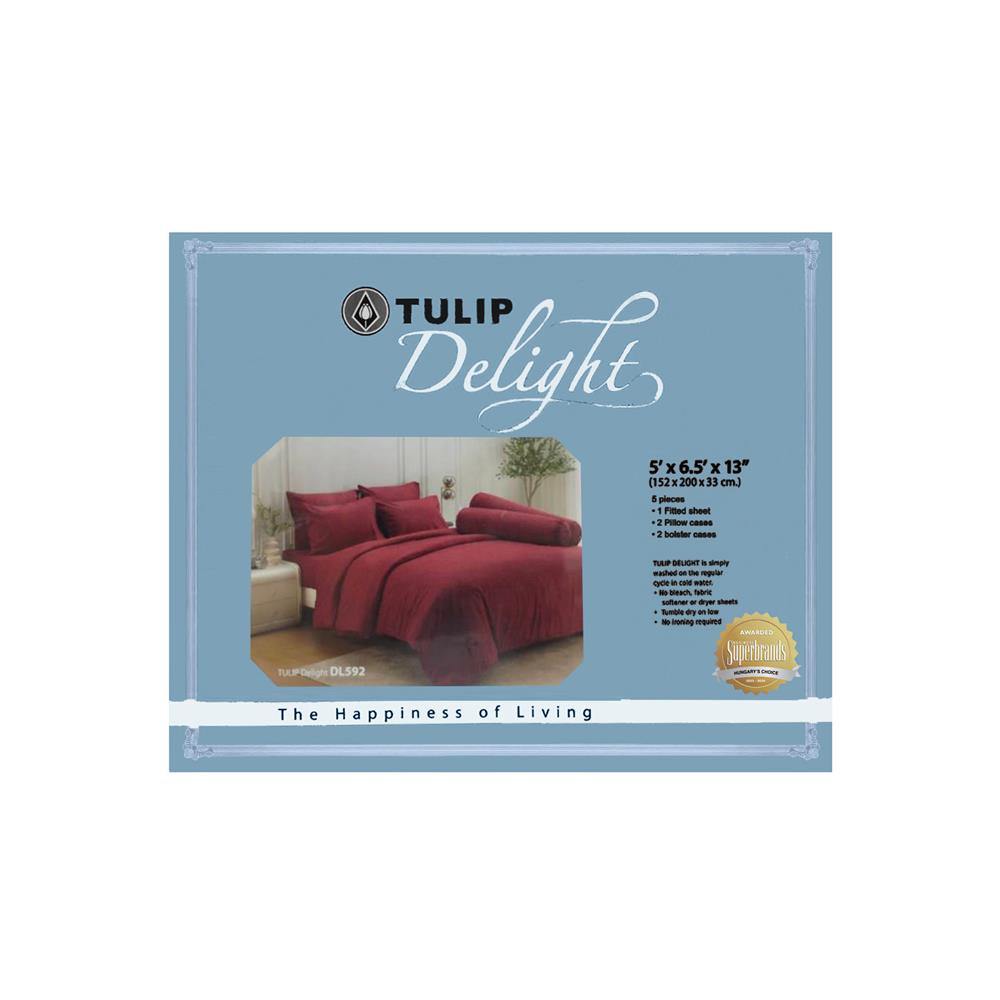 ชุดผ้าปูที่นอน 5 ฟุต (ชุด 5 ชิ้น) TULIP DELIGHT 60057-DL592