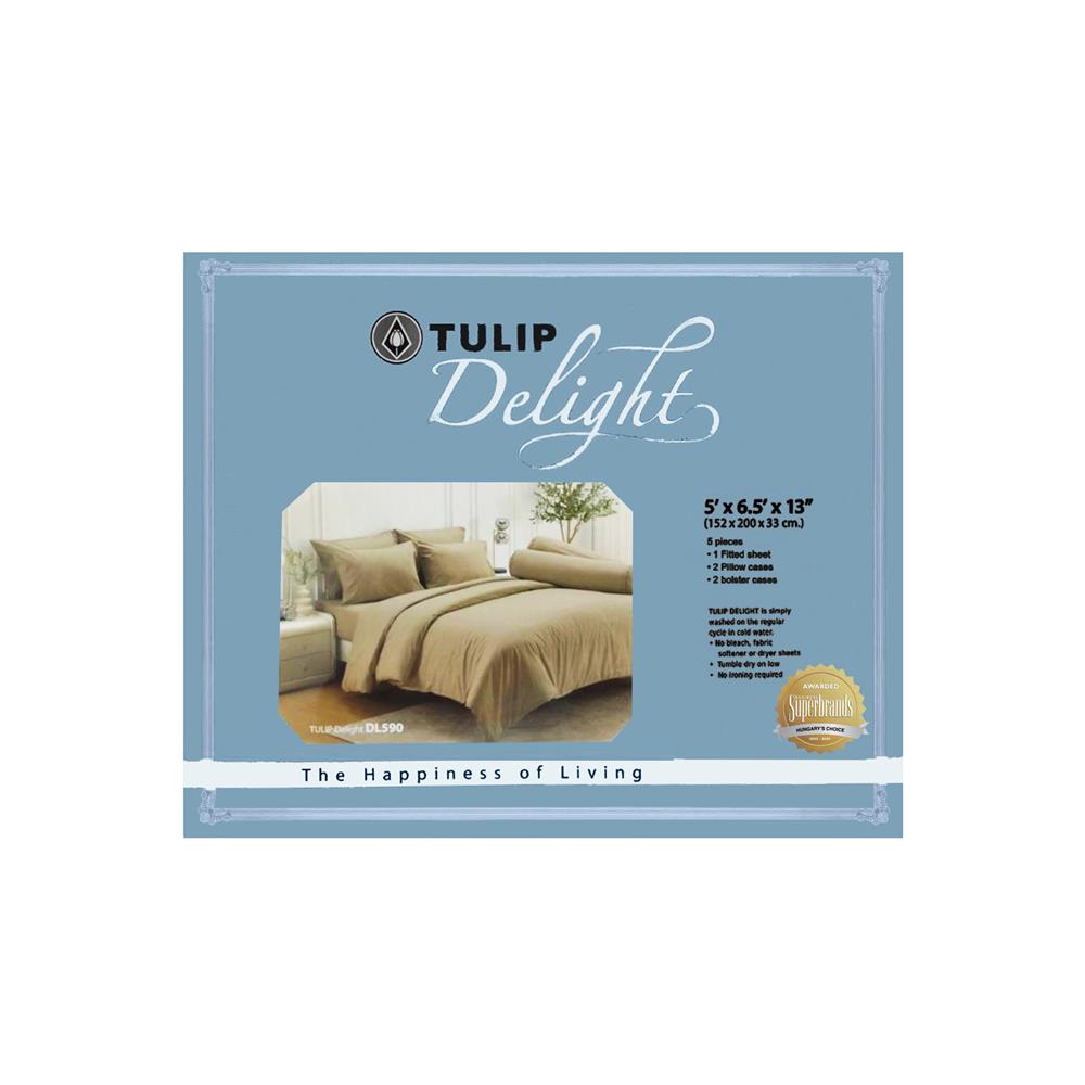 ชุดผ้าปูที่นอน 5 ฟุต (ชุด 5 ชิ้น) TULIP DELIGHT 60057-DL590