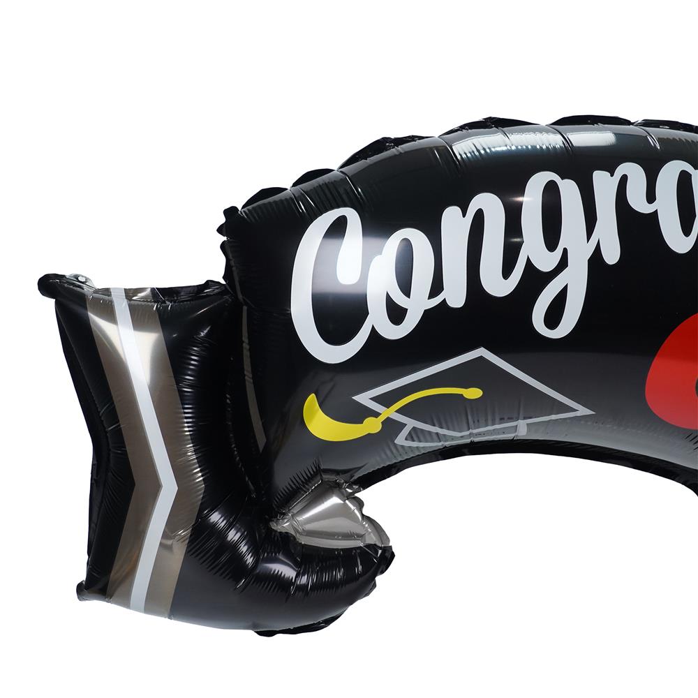 ลูกโป่งฟอยล์ CONGRATULATIONS SNAZZ 16 นิ้ว สีดำ