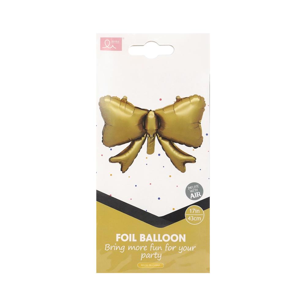 ลูกโป่งฟอยล์โบตกแต่ง SNAZZ 17 นิ้ว สีทอง