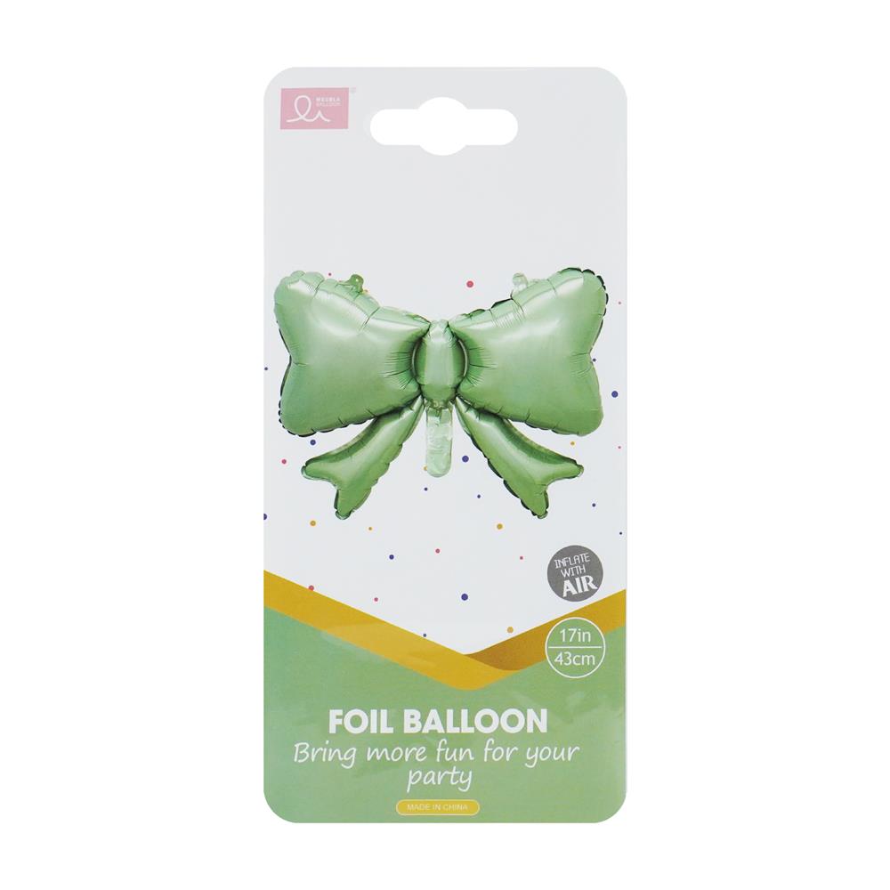 ลูกโป่งฟอยล์โบตกแต่ง SNAZZ 17 นิ้ว สีเขียว
